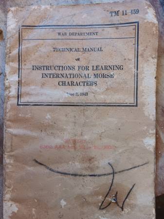 1943 war department instructions for morse code 1