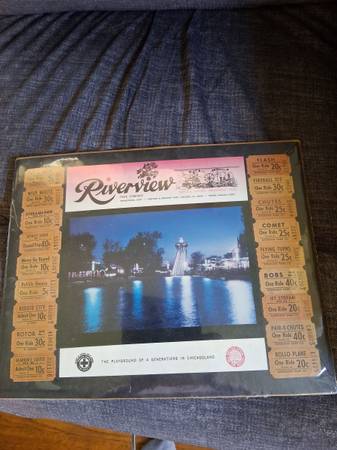 Vintage Riverview Ticket Ride Display, cross posted North riverside 1