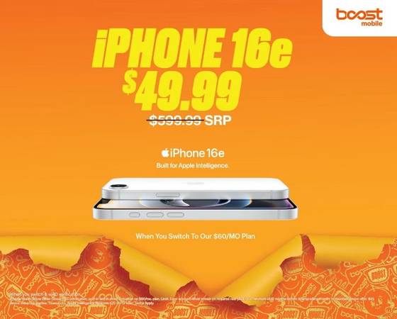 iPhone 16e 128 for only 💲49.99 1