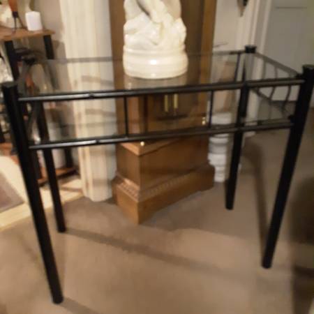 Metal 2-Layer Glass Top Table/OBO - $200 (Dothan)63442171339267120