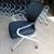 Nesting Office Chairs Black Mesh Back Flip-Up Seat w/ Rolling Casters 7 thumbnail