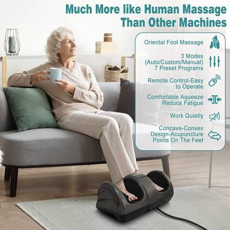 TERELAX Shiatsu Foot and Calf Massager Machine - Dark Gray - BRAND NEW - $79 (Brooklyn - Pick up only)63471259397761123