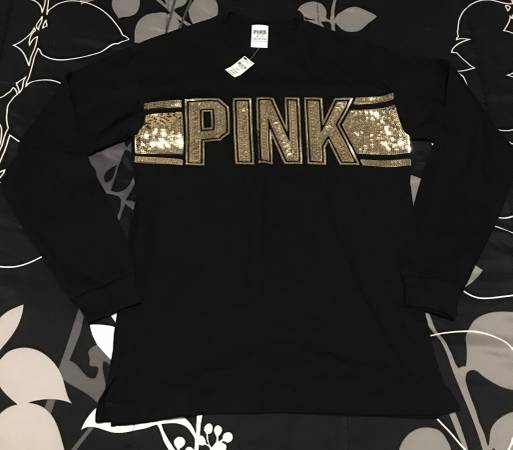 NWT  VS PINK Sequin Shirt Sz XS 1
