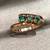 10k Yellow Solid Gold Ring With 3 Emerald Gemstones. Sz 8. 6 thumbnail