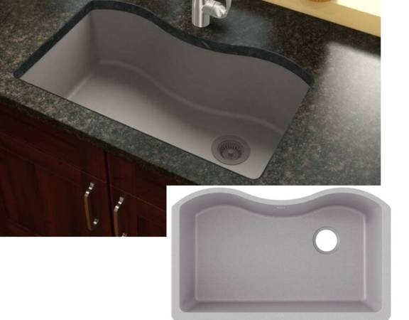New! 33" Elkay Quartz Composite Undermount Kitchen Sink Clearance! 1
