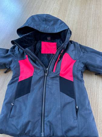 Girls Obermeyer Insulated and Waterproof Ski Jacket (Small-Size 8) 1