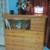 Twin Pine Bed Headboard with metal rail and chest of drawer 4 thumbnail