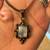 Sterling Silver Necklace with Big Natural Moon Stone  Beautiful Design 2 thumbnail