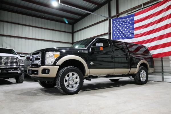 2012 FORD F-250 KING RANCH 4X4 DIESEL SUNROOF CAMPER SHELL NEW 35'S! 1