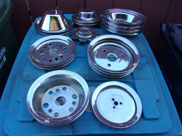 2 Groove water pump pulleys + Crank * 1