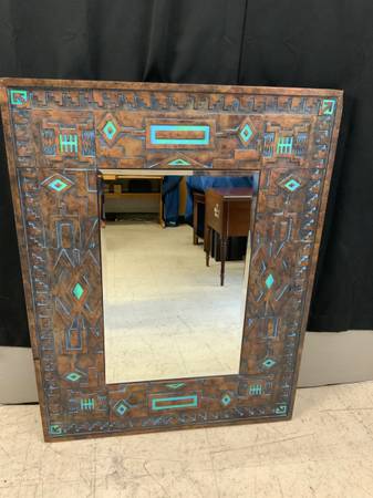 Mirror in signed handmade frame 1