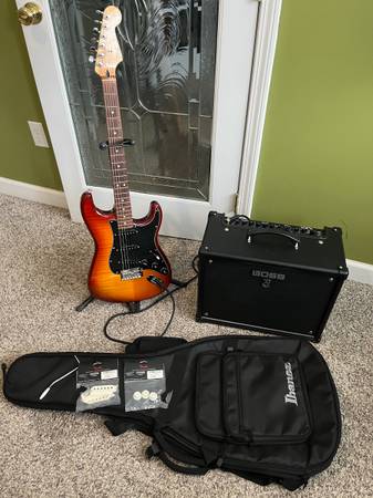 Fender Stratocaster Plus Top Tobacco Sunburst 2021Mexico 75th Pkg Deal 1