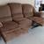Couch, each end reclines. microfiber. Taupe color. 93x40x40h 3 thumbnail