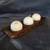 Rustic Handcarved Wooden Rectangular 3 Ball Candle Holder 3 thumbnail