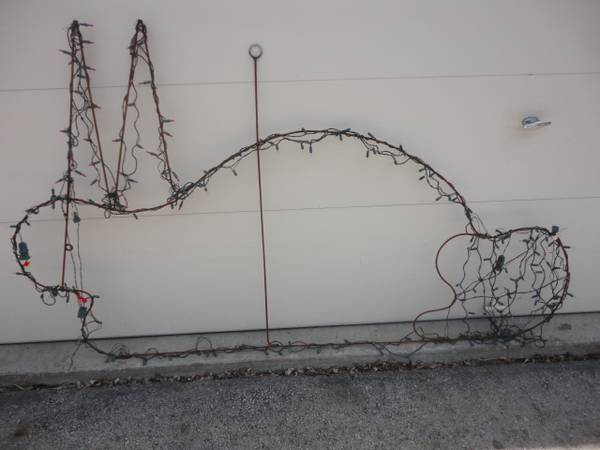 Lighted Rabbit  Yard Decoration,   Steel Frame Rabbit decoration 1