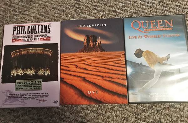 Led Zeppelin, Queen, Phil Collins live DVDS 1