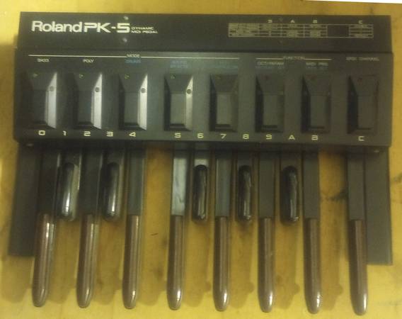 Roland PK-5 Midi Pedal Great w Manual PK5 1