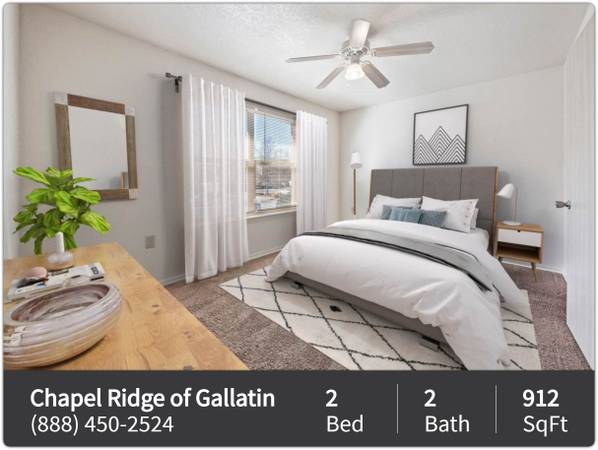 $1,439 / 2br - 912ft2 - Affordable convenience at Chapel Ridge of Gallatin! Washer & Dryer in (Gallatin - Southeast Gallatin)63680193714305122