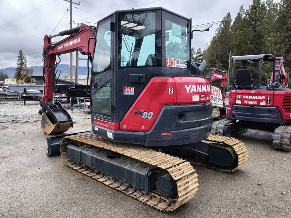 2022 Yanmar ViO80-1A 18k Excavator Cab Heat AC Thumb Low Hours