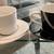 Modern pair of cups & saucers 1 thumbnail