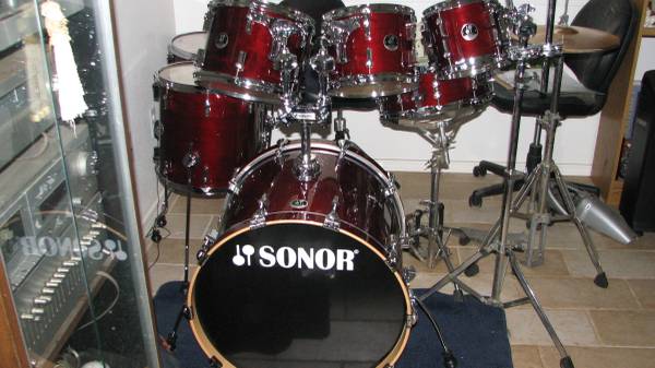 new SONOR 7 piece cherry maple drumsINCLUDS Zuildjan cymbols,Hardware 1