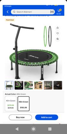 48-in trampoline. $195 1