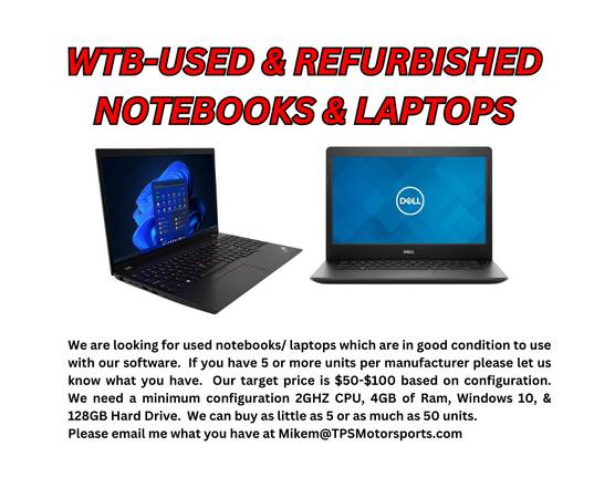 WTB-USED & REFURBISHED NOTEBOOKS & LAPTOPS 1