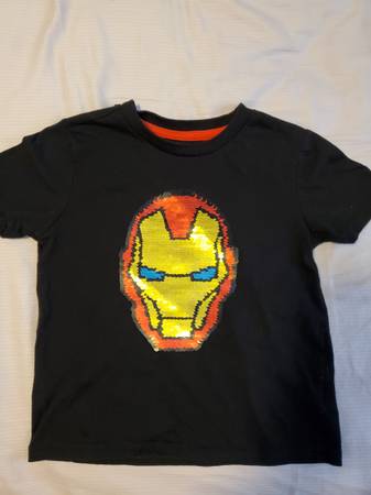Flippable Sequins Ironman Kids T-shirt - $563442829550339120