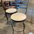 AMAZING PAIR OF MODERN BLACK METAL BAR STOOLS AT CHARMAINE'S 2 thumbnail