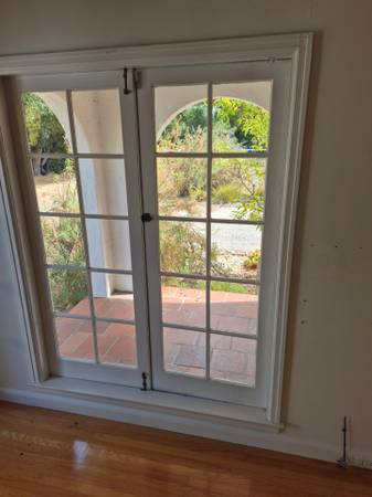2@ 57x73 single glazed double french windows vintage 1