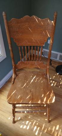 4 wood carved chairs 1
