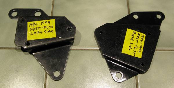 `84-`99 Harley Davidson FLST - FXST L and R Sides Tool Box Brackets 1