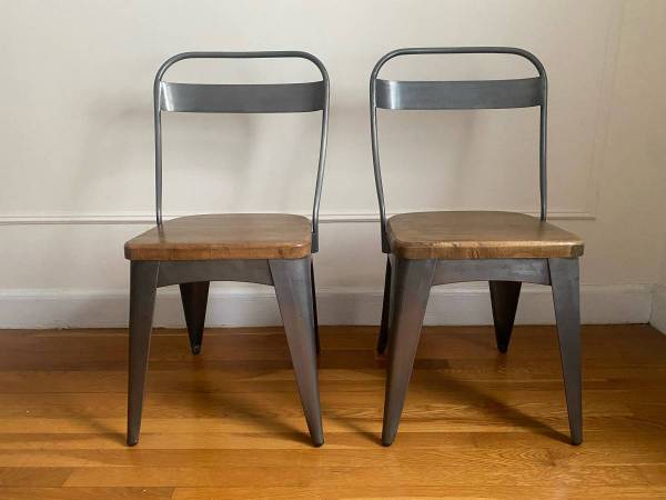 Two West Elm Xavier Multipurpose Chairs – Industrial-Chic Excellence 1