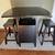 Wooden table for kitchen / family room with 2 stools and wine rack 1 thumbnail