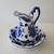 Beautiful Blue and White Porcelain Pitcher and Wash Basin Made In Chin 3 thumbnail
