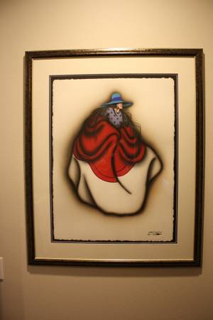 Robert Redbird Sr. Original Watercolor Painting-Framed 1