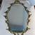 Antique 19th Century French Ornate Brass Mirror Tray W/Cherubs & Doves 1 thumbnail