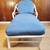 Vintage McGuire Twisted Bamboo and Rattan Chaise Lounge Powder Blue 2 thumbnail