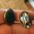 Sterling Silver Clip - On Earrings with Natural Big Malachite Stones 6 thumbnail