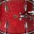 Hot!  Slingerland red satin flame 3 piece rare drum set beautiful kit 3 thumbnail