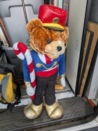 34" Nutcracker Style Bear Figure 1