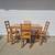 Rustic Pine Wood Dining Table and Four Chairs 2 thumbnail
