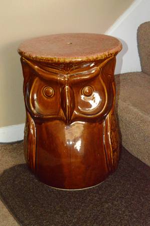 Large Beautiful Ceramic OWL Use for a Plant Stand, Night Stand, Etc. 1