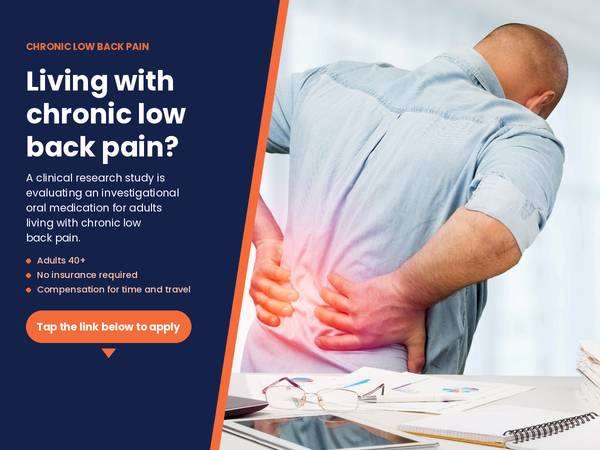 Back Pain Research Study Compensation up to $1,612 1