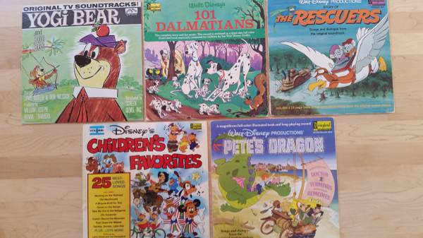 5 Children's Vinyl Original LP Albums from 1965-1979 1