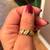 18K yellow Gold Ring with Sapphire Stones (Size 7) 1 thumbnail