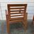 Outdoor Chairs with Armrests, Brown Stained 4 thumbnail