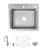 Glacier Bay Bratten 25 in. Drop-In Steel Kitchen Sink Pull-Down Faucet 4 thumbnail