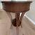 Really nice dark solid wood oval end table 2 thumbnail