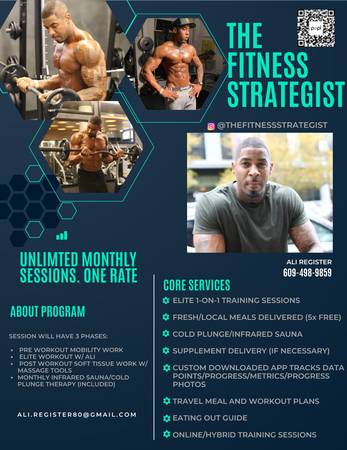 Personal Training w meal plan & infrared sauna/cold plunge therapy 1